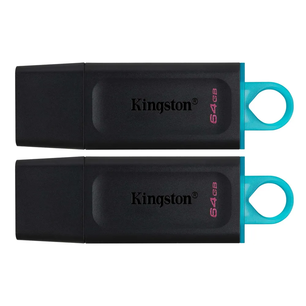 64GB USB3.2 GEN 1 DATATRAVELER EXODIA (BLACK + TEAL) - 2 PIECES