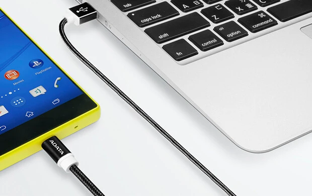 ADATA 1m, USB2.0-/USB2.0 Micro-B cable USB USB Micro-USB B Negro