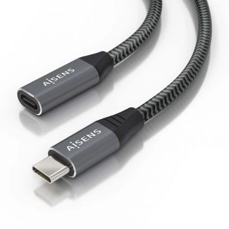 AISENS A107-0760 cabo USB 0,5 m USB 3.2 Gen 2x2 USB C Cinzento
