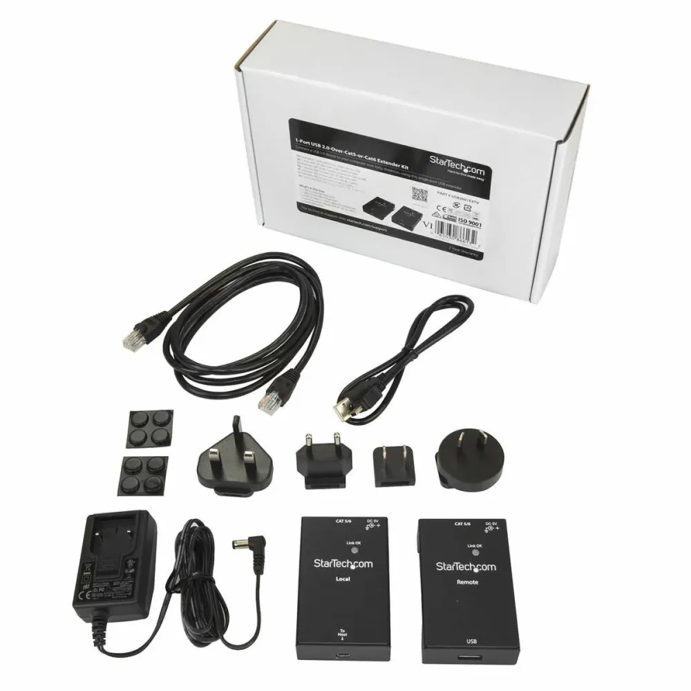Alargador Startech USB2001EXTV Preto