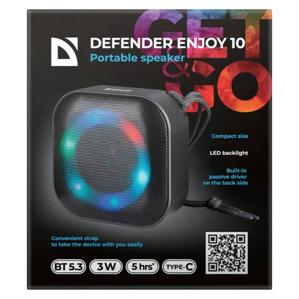 Altifalante Bluetooth Portátil Defender 65009 Preto 3 W