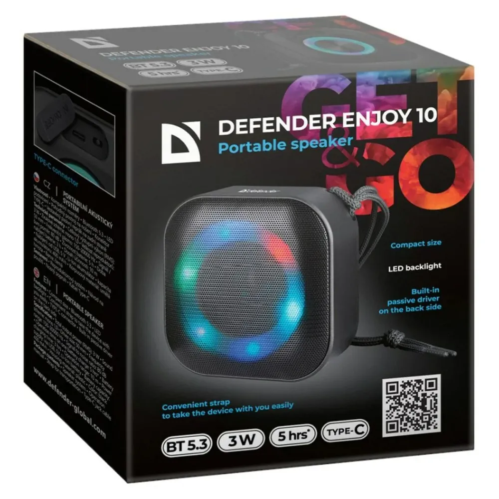 Altifalante Bluetooth Portátil Defender 65009 Preto 3 W