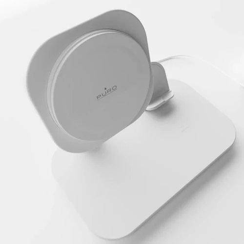 Base de Carregamento 3 em 1 Charging Stand Mag Station Puro Qi2 15W - Branco