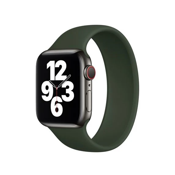 Bracelete Braided Solo NylonSense para Apple Watch Ultra 3 (Pulso:182-197mm) - Verde Escuro