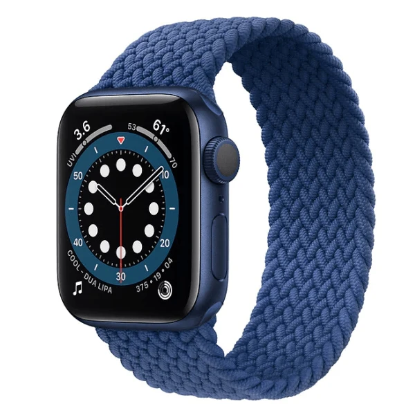 Bracelete Braided Solo NylonSense para Apple Watch Series SE - 40mm (Pulso:165-176mm) - Azul Escuro