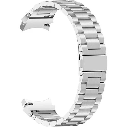 Bracelete ço Inox Puro para Samsung Galaxy Watch 4 / 5 / 6 - Prateada