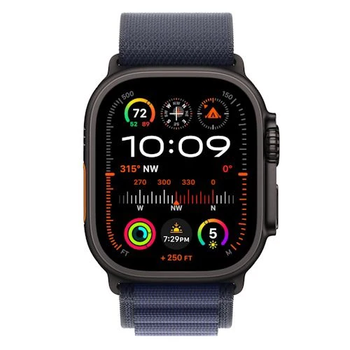 Bracelete Loop Alpine Apple para Apple Watch Ultra 49mm L - Azul Navy/Titânio Preto