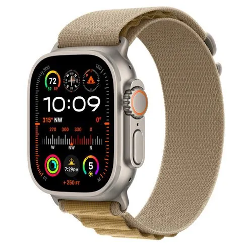 Bracelete Loop Alpine Apple para Apple Watch Ultra 49mm M - Bronze/Titânio Natural
