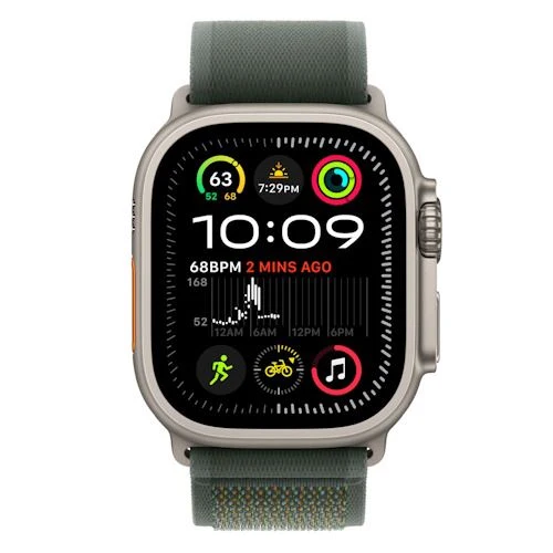 Bracelete Loop Trail Apple para Apple Watch Ultra 49mm M/L - Verde/Titânio Natural