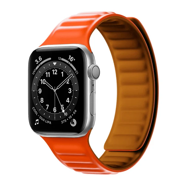 Bracelete Magnetic SmoothSilicone para Apple Watch Series 5 - 40mm - Laranja