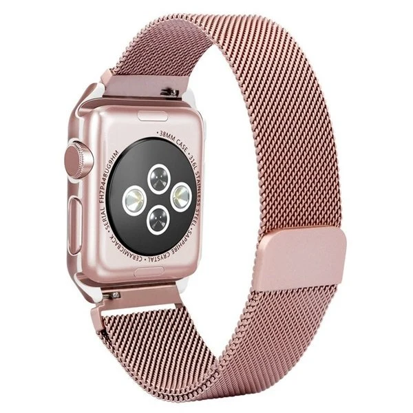 Bracelete Milanese Loop Fecho Magnético para Garmin Forerunner 255S - Rosa