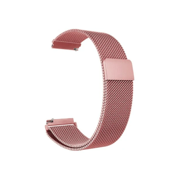 Bracelete Milanese Loop Fecho Magnético para Garmin Série Legacy Saga Rey - 40mm - Rosa