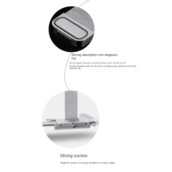 Bracelete Milanese Loop Fecho Magnético PHONECARE Para Garmin Venu 4 - 45 mm - Cinza