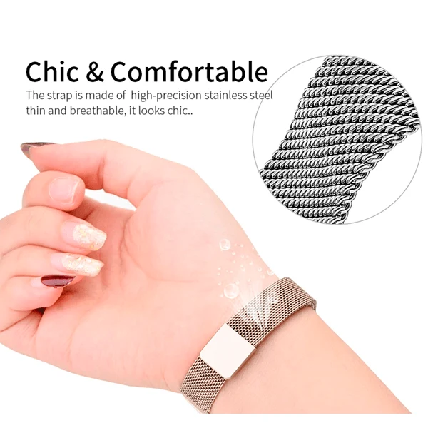 Bracelete Milanese Loop Fecho Magnético PHONECARE Para Oppo Watch X2 Mini - Cinza