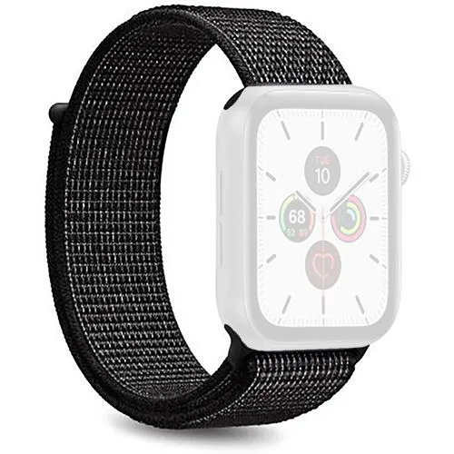 Bracelete Nylon Puro para Apple Watch 42mm | 44mm | 45mm - Preto