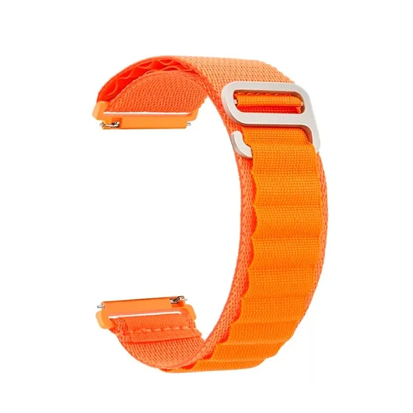 Bracelete Nylonsense Alpine M Para Garmin Forerunner 265 - Laranja