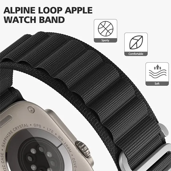 Bracelete Nylonsense Alpine M (Pulso de 145mm 190mm) PHONECARE Para Amazfit Balance 2 - Preto