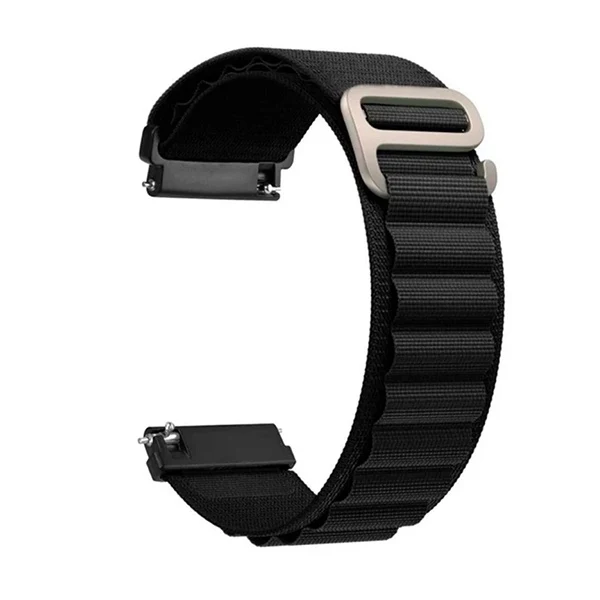 Bracelete Nylonsense Alpine M (Pulso de 145mm 190mm) PHONECARE Para Huawei Watch GT 6 - 46mm - Preto