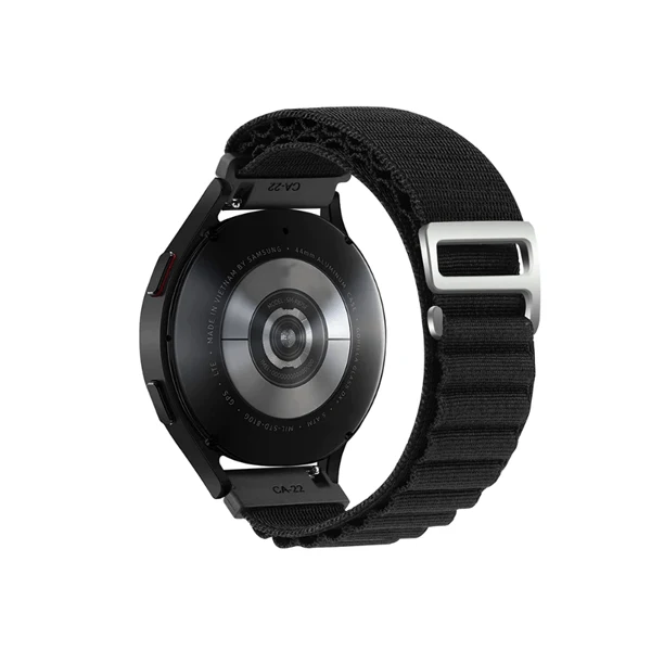 Bracelete Nylonsense Alpine M (Pulso de 145mm 190mm) para Huawei Watch 4 Pro Space Edition - Preto