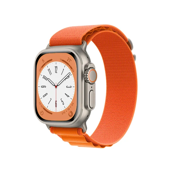 Bracelete Nylonsense Alpine M (Pulso de 145mm 190mm) para Apple Watch Ultra 2 (2024) - Laranja