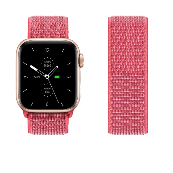 Bracelete Nylonsense Para Apple Watch Series 6 - 40mm - Rosa