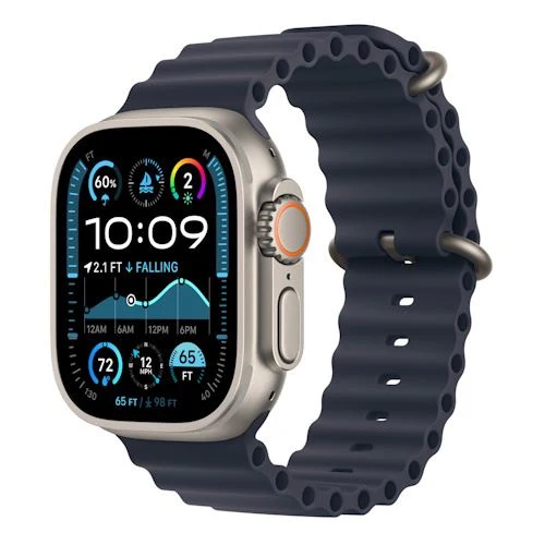 Bracelete Ocean Apple para Apple Watch Ultra 49mm - Azul Navy/Titânio Natural