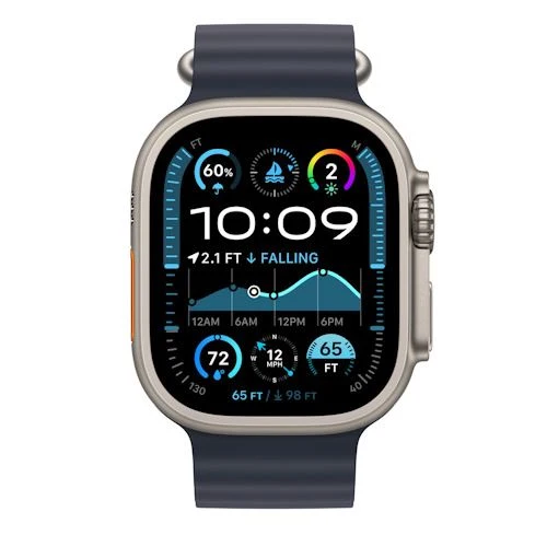 Bracelete Ocean Apple para Apple Watch Ultra 49mm - Azul Navy/Titânio Natural