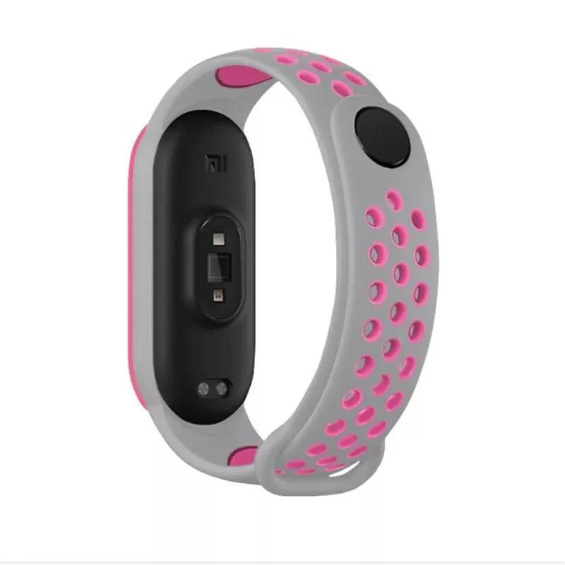 Bracelete SportyStyle para Amazfit Band 5 - Cinzento / Rosa
