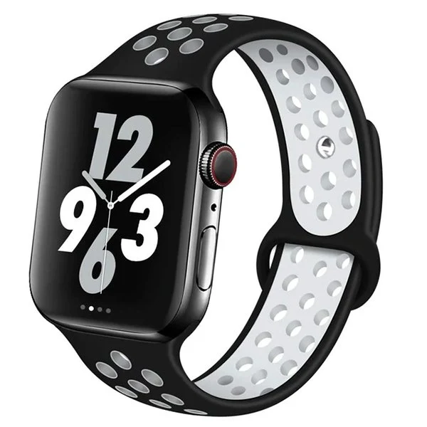 Bracelete SportyStyle para Apple Watch SE 3 - 44mm - Preto / Branco