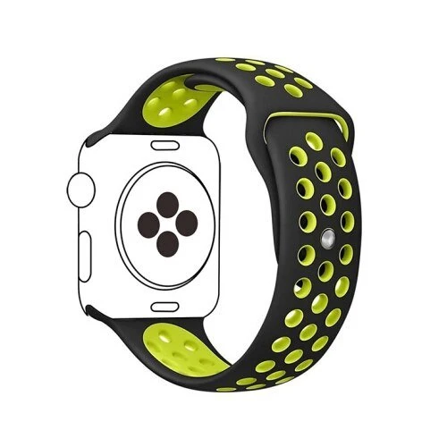Bracelete SportyStyle para Apple Watch Edition Series 7 - 45mm - Preto / Verde
