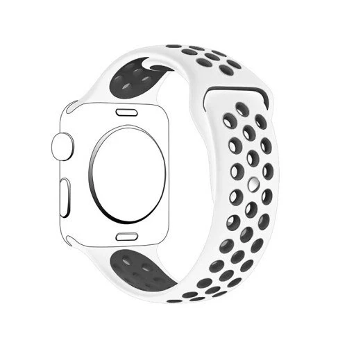 Bracelete Sportystyle para Apple Watch Series 11 - 42mm - Branco / Preto