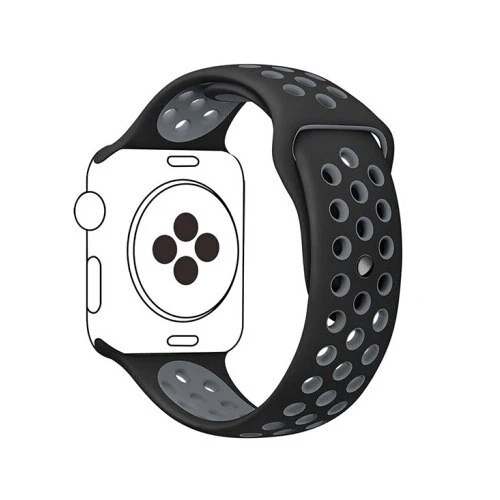 Bracelete Sportystyle para Apple Watch Series 11 - 42mm - Preto / Cinza