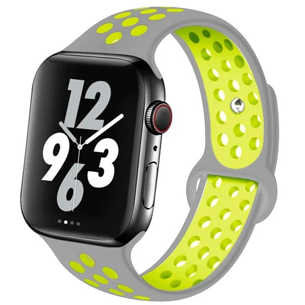 Bracelete SportyStyle para Apple Watch Series 9 Aluminum - 41mm - Cinza / Verde
