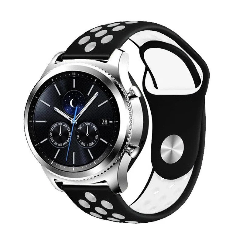 Bracelete SportyStyle para Garmin Approach S40 - Preto / Branco