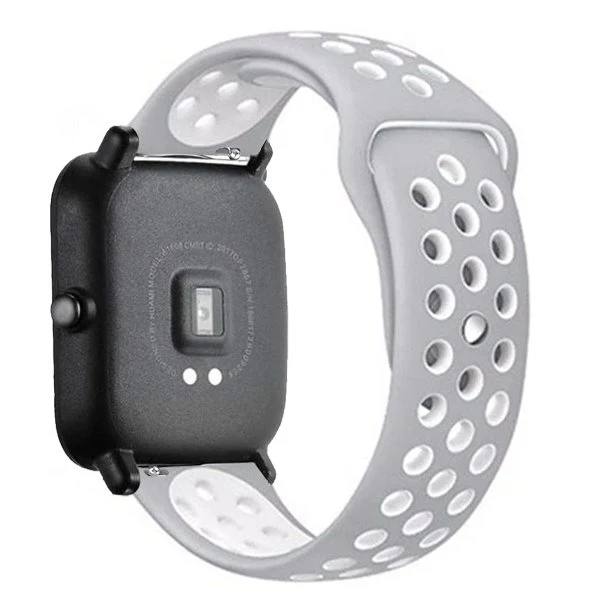 Bracelete SportyStyle para Huawei GT2 42mm - Cinza / Branco