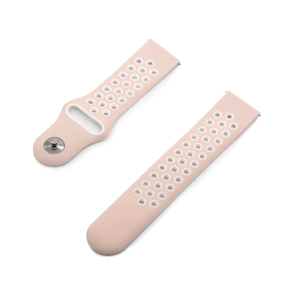 Bracelete SportyStyle para Samsung Gear S3 Frontier - Rosa / Branco