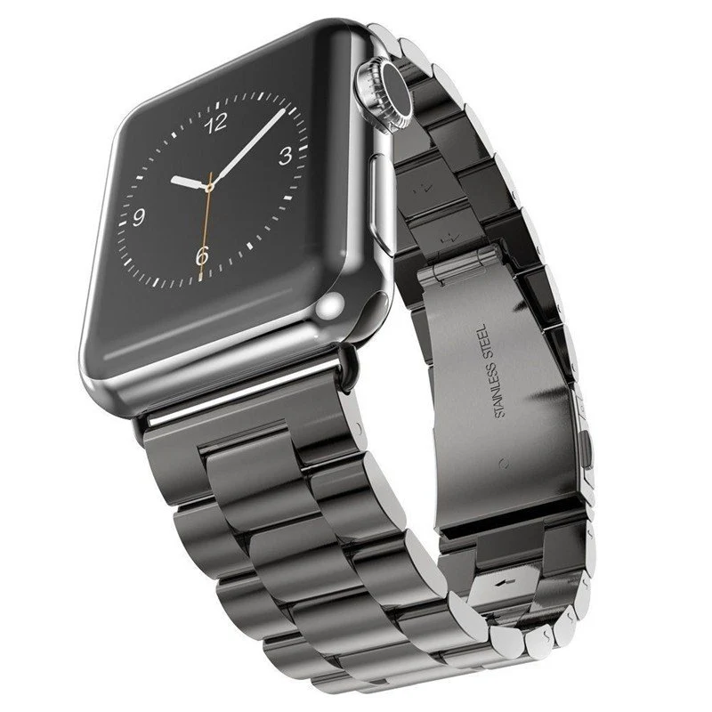 Bracelete ço Stainless Lux + Ferramenta para Apple Watch Series 10 - 42mm - Preto
