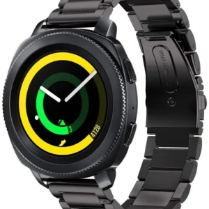 Bracelete ço Stainless Lux + Ferramenta para Garmin Venu 2 Plus - Preto