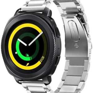Bracelete ço Stainless Lux + Ferramenta para Garmin Forerunner 255 Music - Cinza