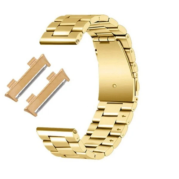 Bracelete ço Stainless Lux + Ferramenta para Oppo Watch 46mm - Ouro