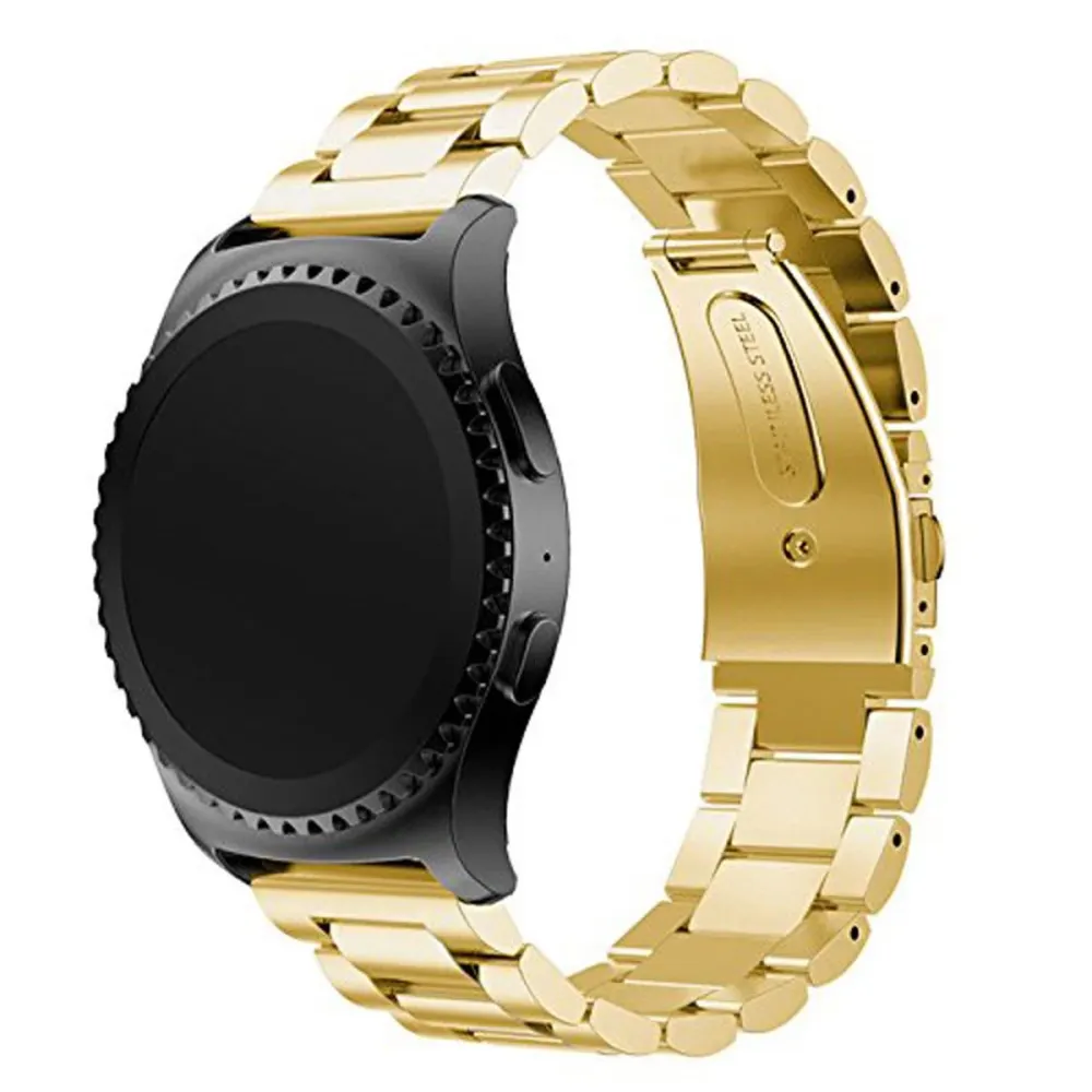 Bracelete ço Stainless Lux + Ferramenta para Realme Watch 2 - Ouro