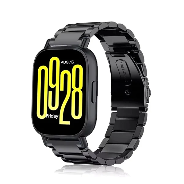 Bracelete ço Stainless Lux + Ferramenta Para Xiaomi Redmi Watch 5 Lite - Preto