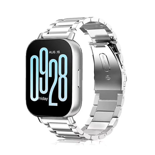 Bracelete ço Stainless Lux + Ferramenta Para Xiaomi Redmi Watch 5 Lite - Cinza