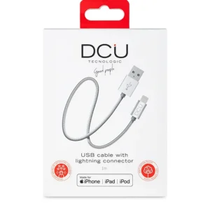 CABLE DCU LIGHTNING USB 1M PLATA ALUMINIO