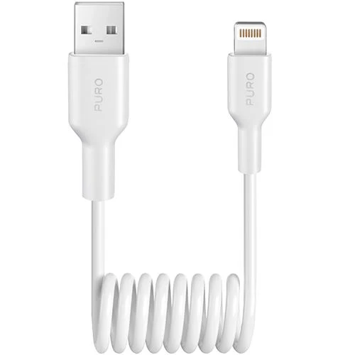 Cabo Espiral USB / Lightning Puro - 1m - Branco