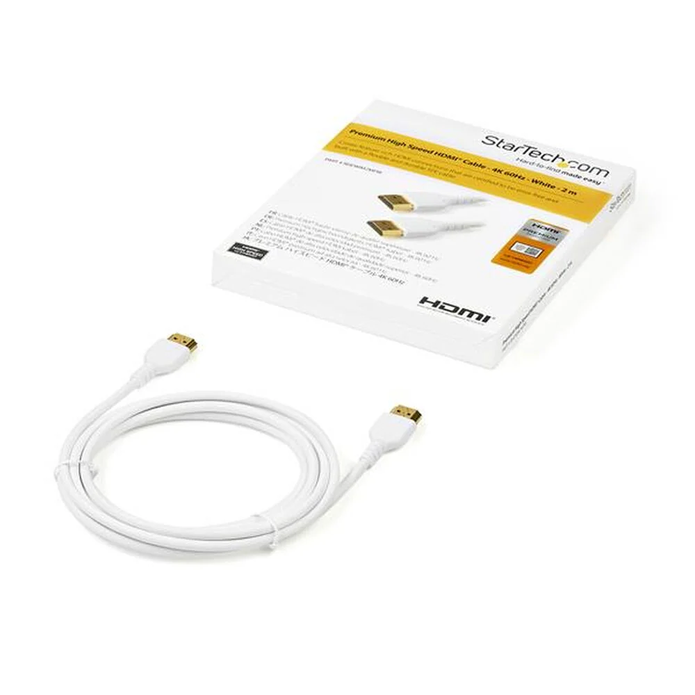 Cabo HDMI Startech RHDMM2MPW 4K Ultra HD Branco (2 m)