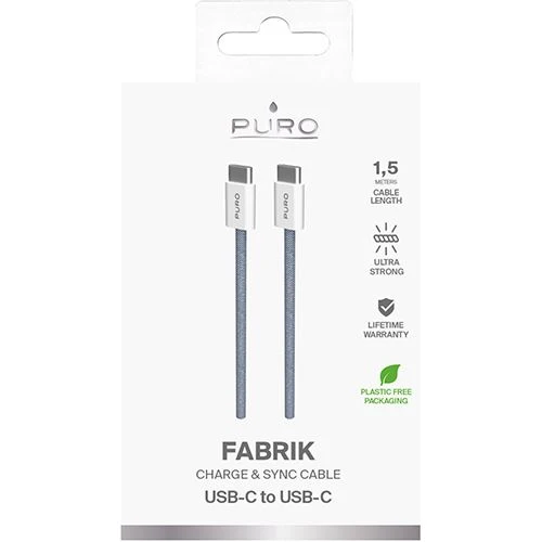 Cabo Kevlar® Puro Fabrik Fabk4 USB-C 1.5 - Azul