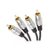 Cabo MXT 1.8M 2RCA X 2RCA Plug Metal