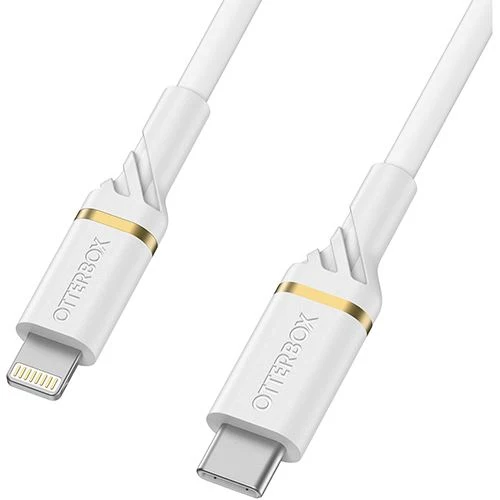 Cabo Otterbox Lightning para USB-C 1m - Cloud Dust (Branco)