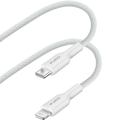 Cabo Puro Fabric USB-C/Lightning - 1m - Branco